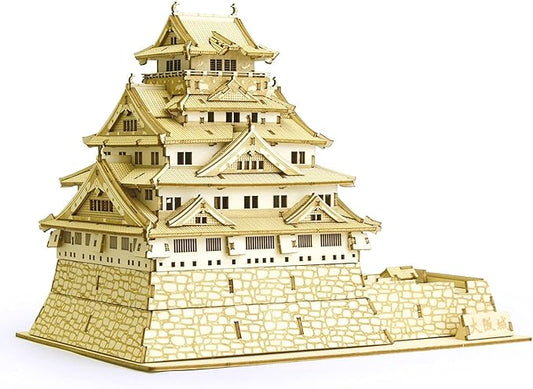 Osaka Castle Wooden Architecture 3D Puzzle - Fun DIY Wood Craft Kits - Ideal Gift for Birthdays and Party Favors