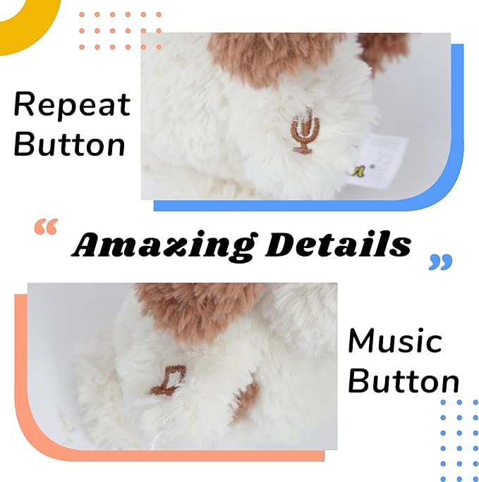 Hopearl Talking Cockapoo Singing Puppy Repeats What You Say Dog Walking Electric Interactive Animated Toy Speaking Plush Buddy Gift for Toddlers, 9''