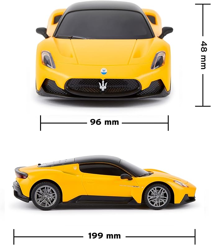 1:24 Scale Officially Licensed RC Maserati MC20, Yellow Sport Racing Hobby Toy Car Model Vehicle for Boys Girls and Adults Gift