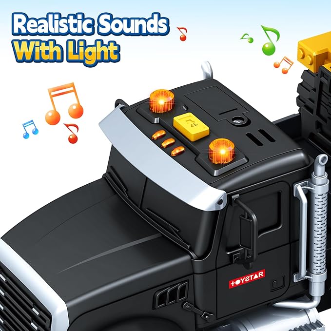 SpringFlower Boy Toys, Toddlers Truck Toy for 3 4 5 6 Year Old Boys, Extra Large Truck Toy with Sounds & Lights, Birthday Gifts for Kids Child 3 4 5 6 Years Old