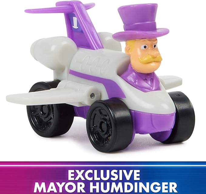 Paw Patrol: The Mighty Movie Toy Vehicle Set- 7 New Cars & Trucks w Exclusive Mayor Humdinger Action Figure-Includes Rubble, Chase, Skye, Zuma, Marshall, Rocky