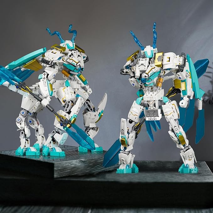 Mech Building Sets, 2 in 1 Transforming Dragon Warrior Building Toys for Adult and Kids Age 8 9 10 11 12, Compatible with Lego Mech Set, 731 PCS