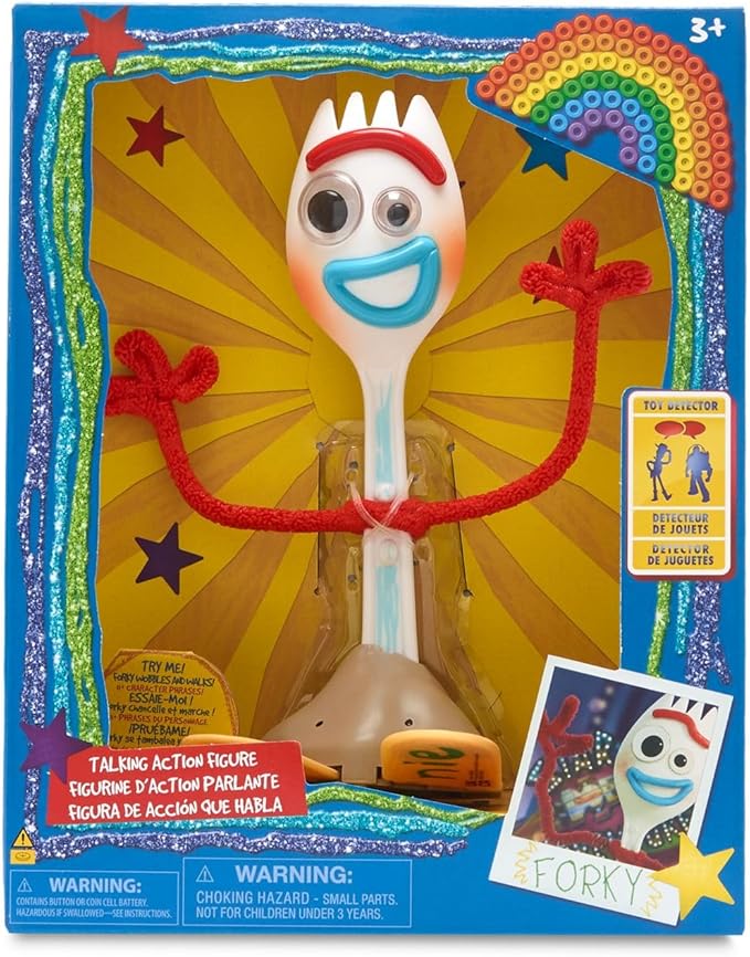 Disney Store Official Forky Talking Action Figures from Toy Story, Features Sounds and Phrases from The Movies, Interacts with Other Figures and Toys