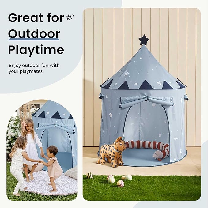 Tiny Land Kids Tent, Foldable Kids Pop Up Kids Play Tent, Portable Toddler Tent, Cute Design Tent for Kids Indoor & Outdoor Use | Perfect Toddler Tent for Fun & Imagination