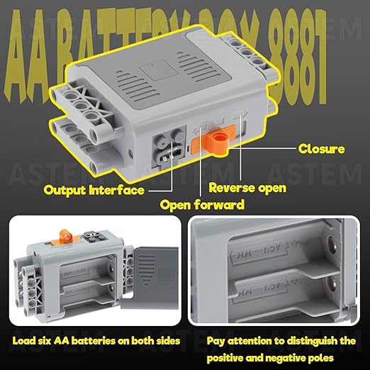 9Pcs Power-Function-Motor-Set Compatible with Technic-Parts.8881 Battery Box 8883 M Motor IR Receiver Controlled Set