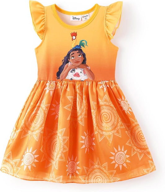 Disney Frozen Elsa Princess Cinderella Ariel Jasmine Rapunzel Baby/Toddler Dress, Ruffle Long-Sleeve Mesh Overlay Tulle Dress