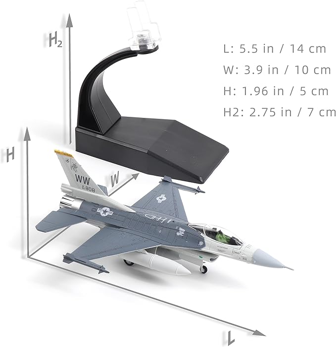 1/100 F-16C Fighting Falcon Fighter Model Metal DieCast Aircraft Jet Kit Fighter Plane Model Military Airplane for Collection and Gift(Misawa AFB 35th)