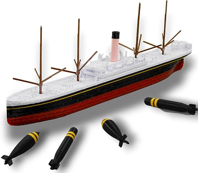 12" Prebuilt Display Model Ship (SS Californian 10" length Model with Torpedos (4ct))