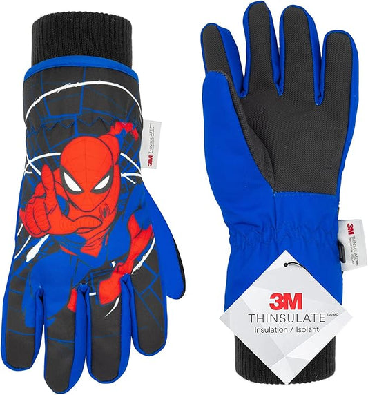 Spiderman Snow Gloves for Kids, Spider Man Toddler Gloves, 3M Thinsulate Waterproof Mittens, Kids Winter gloves