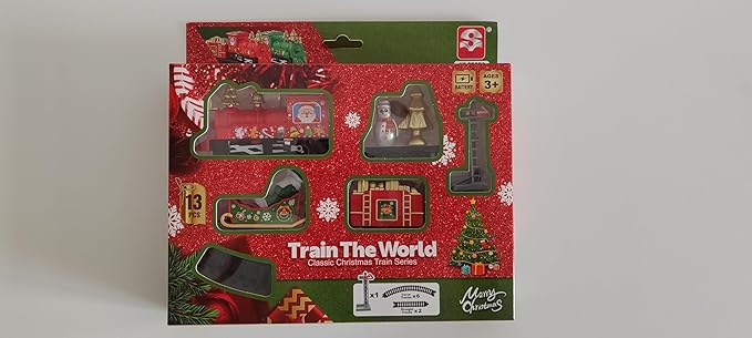 Mini Classic Christmas Train Set for Kids Ages 3-7, Battery-Powered Xmas Train for Under Christmas Tree, for Boys and Girls