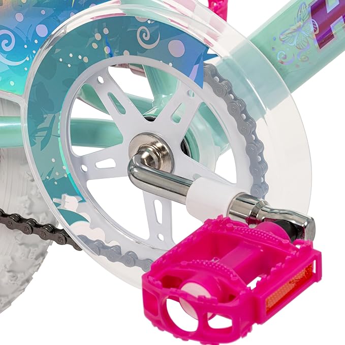 Huffy Illuminate Bike for Girls, 12/16/20 Inch Size Options, Ages 3+ Years Old, Removable Training Wheels (12" and 16" Only), Multiple Color Options, Easy Assembly, Streamers, Adjustable Seat, Durable