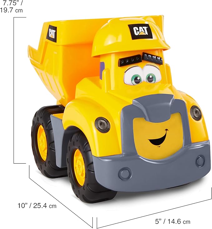 CAT Construction Toys, Buddies Preschool Dump Truck, Junior Crew, Interactive, Moving, Lights & Sounds, For Ages 2 and Older