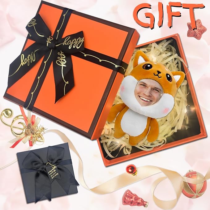 Personalized Dog Stuffed Animal Key Chain – Customizable Shiba Inu Plush Toy, Gift with Your Face Photo,5 inches