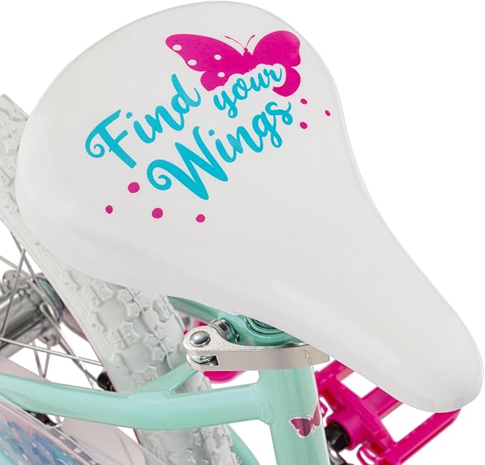 Huffy Illuminate Bike for Girls, 12/16/20 Inch Size Options, Ages 3+ Years Old, Removable Training Wheels (12" and 16" Only), Multiple Color Options, Easy Assembly, Streamers, Adjustable Seat, Durable