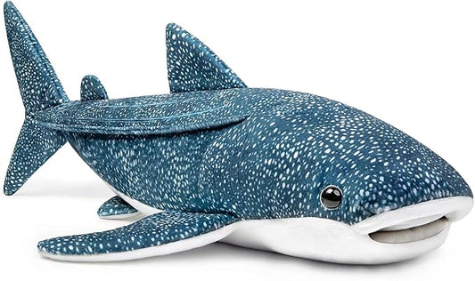 ZHONGXIN MADE Simulation Great Whale Shark Plush Toy - Realistic 20.5" Long Lifelike Blue Texture Whale Shark Stuffed Toys, Super Soft Ocean Sea Creatures Sharks Plush Toy Gift Collection for Kids