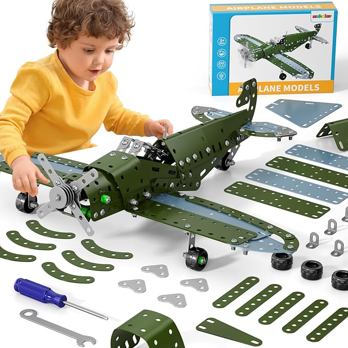 Model Airplane Building Toys for Kids 8 9 10 11 12 Years Old - DIY Building Projects Toys, Educational Assembly Science Kit, Birthday Airplane Birthday Gifts for Teenagers Boys Ages 8-12-16