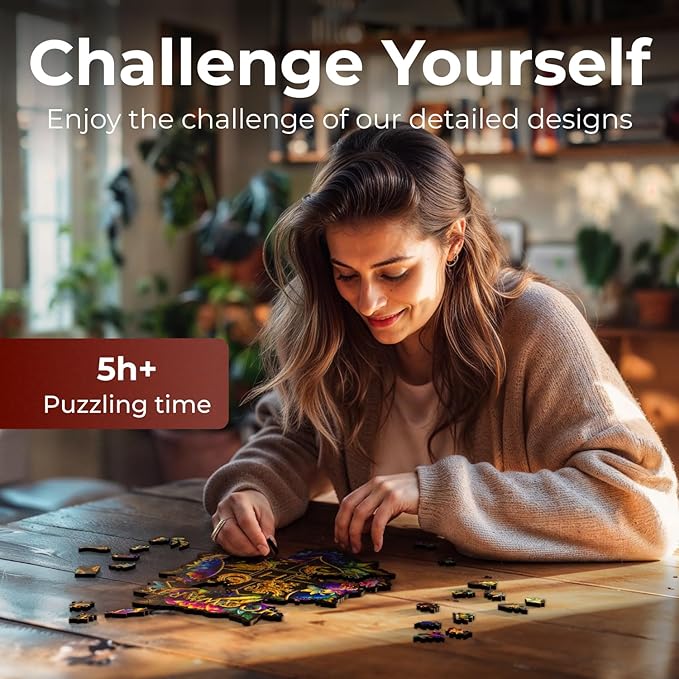 CRAFTHUB Harry Potter Puzzle – A2 Hogwarts Crest – Fine Oddities – Wooden Jigsaw Puzzles for Adults – 349 Unique Shaped Pieces – Officially Licensed Merchandise – 15.3" x 18.5"