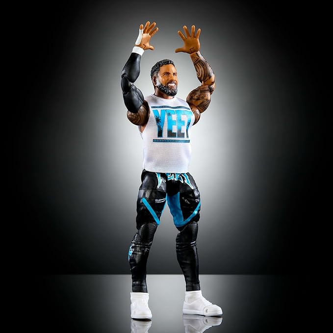 Mattel WWE Elite Action Figure & Accessories, Series #114 6-inch Collectible Jey USO with 25 Articulation Points & Swappable Hands