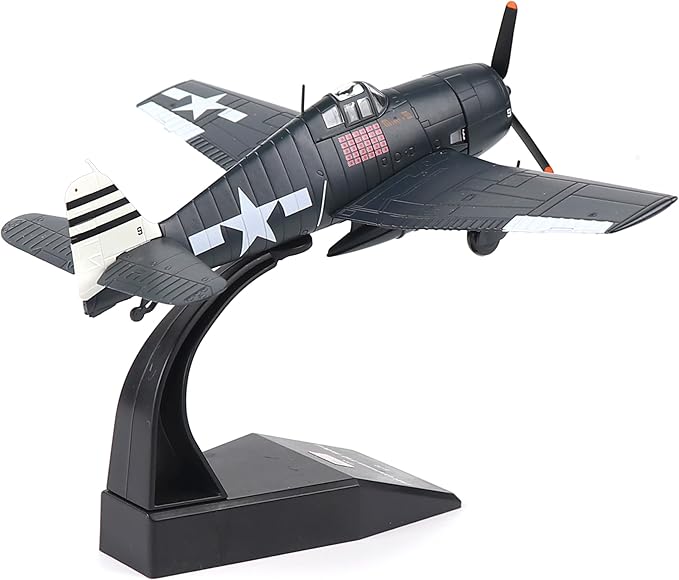 F6F Hellcat 1/72 Metal Airplane Model Kit with Stand WWⅡ Diecast Alloy Fighter Model Vintage Combat Plane Prebuild Military Aircraft Collection for Display or Gift