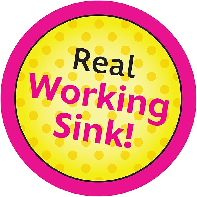 Minnie's Happy Helpers Magic Sink Set, Pretend Play Working Sink, Kids Toys for Ages 3 Up by Just Play