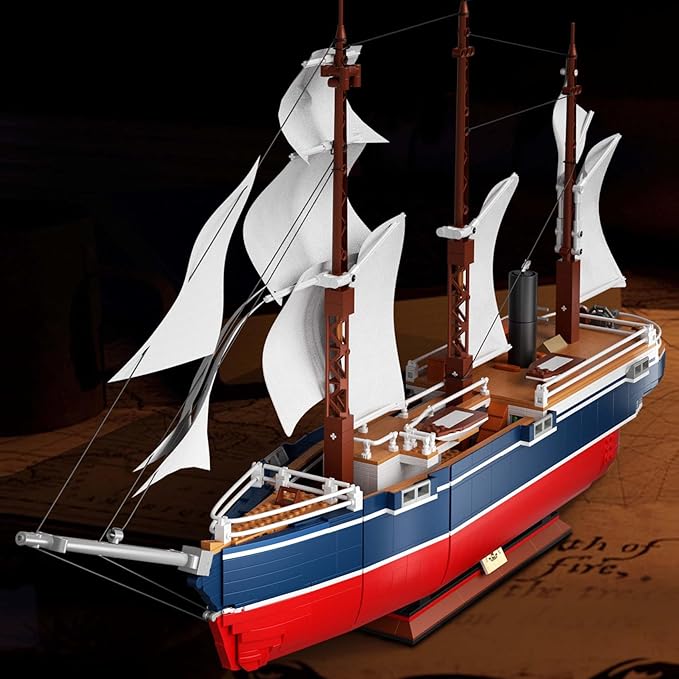 1686PCS Exploration Ship Mini Building Blocks Toys(Large Size and Not Compatible with Lego Size),Innovative Architecture Collectible Endurance Model Ship Building Set, Great Gift for 6+