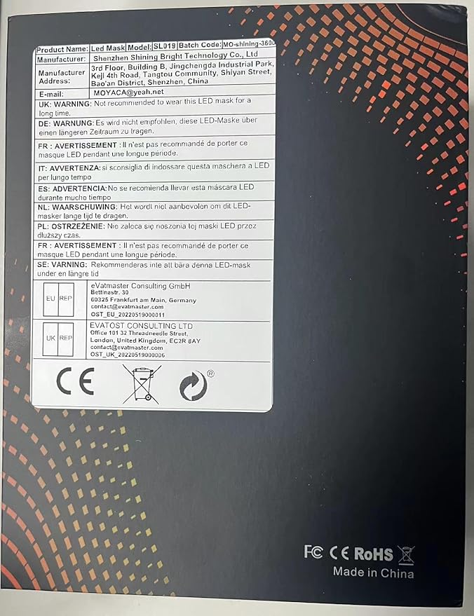 Led Mask with Gesture Sensing,Light up mask for Kids/Men/Women LED Halloween Mask for Costume Cosplay Party