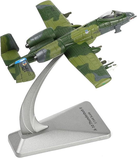 1/144 A-10 Thunderbolt II Warthog Airplane Model Military Alloy Fighter Model A10 Metal Aircraft Camouflage Paint Model for Adults Enthusiasts Collections or Gift