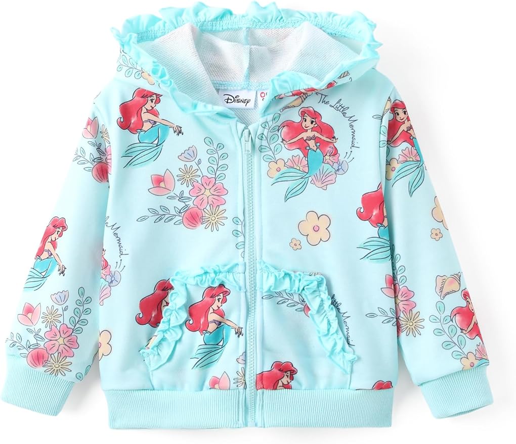 Disney Frozen Stitch Princess Minnie Mickey Spiderman Girls/Boys Zip Up Hoodie Fall Zipper Sweatshirt Jacket Toddler-Big Kid