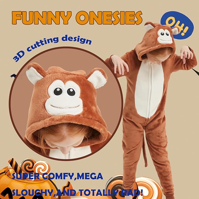 SWEETXIN Unise Kids Jumpsuit Cosplay Onesie One Piece Suit for Girls Boys Halloween Character Costume Dress Up Party