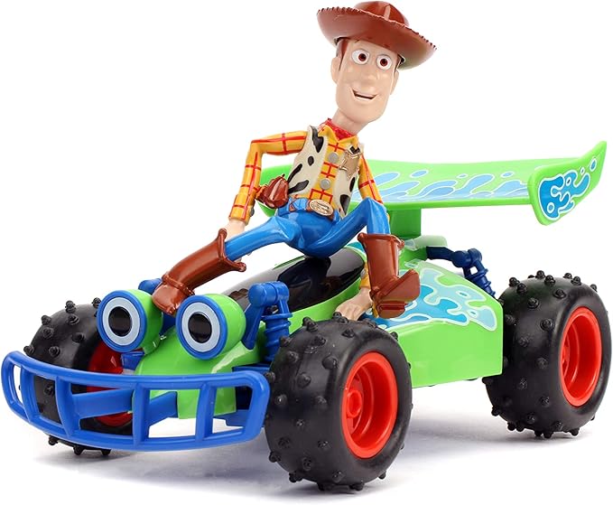 Jada Toys Jada Disney Pixar Toy Story 4 Turbo Buggy W/Woody Radio Control Vehicle, 2.4 Ghz, 1: 24