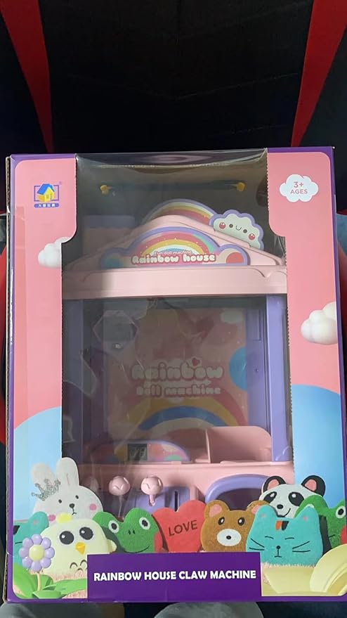 Mini Claw Machine for Kids | Girl Toys for Ages 8-13 Arcade Game Toy Claw Machine Electric Candy Vending Machine Toy with LED Lights & Adjustable Sound, Birthday Gifts for Girls Ages 4+, Pink