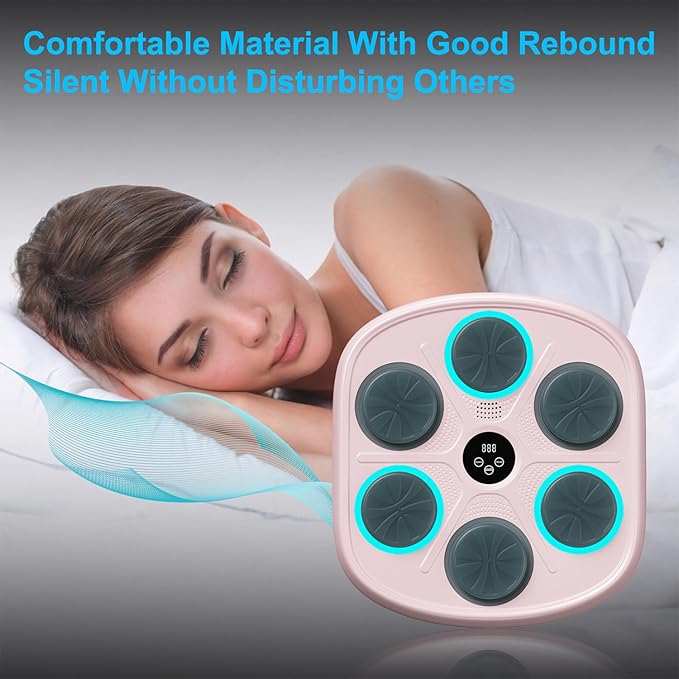 2025 New Model Smart Music Boxing Machine for Adults and Kids, Training Machine with LED Electronic Wall Mounted, Home Indoor Workout Equipment with Premium Boxing Gloves