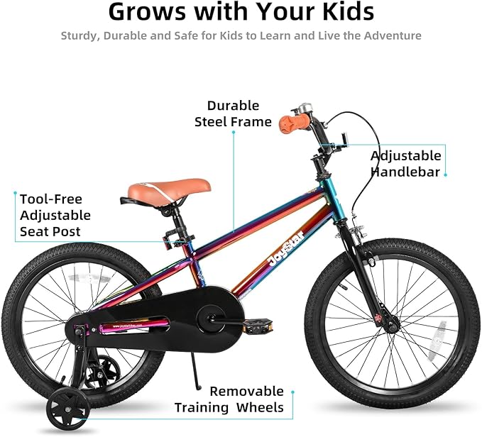 JOYSTAR Kids Bike for Ages 2-12 Years Old Boys Girls, 12-20 Inch BMX Style Kid's Bikes with Training Wheels, Children Bicycle for Kids and Toddler, Multiple Colors