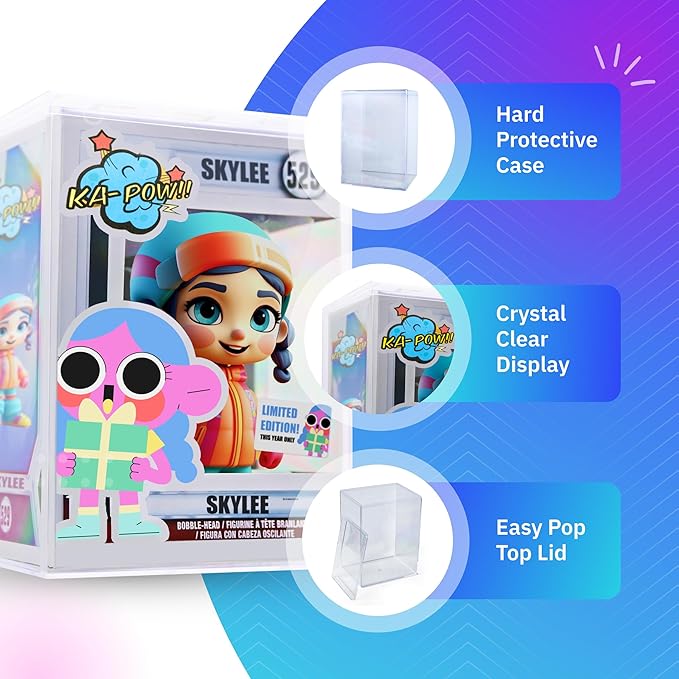 1 Clear Hard Plastic Premium Funko Pop Protector Display Case for 4" Figures, Made in USA, Stackable Display Cases by Gary Plastic Packaging