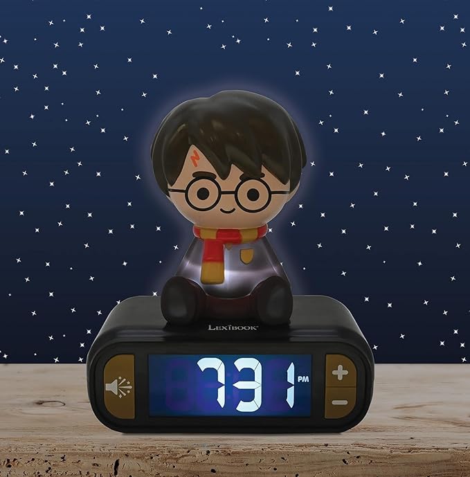 LEXiBOOK - Harry Potter Digital Alarm Clock for Kids with Night Light Snooze, Childrens Clock, Luminous Harry Potter, Black Colour - RL800HP
