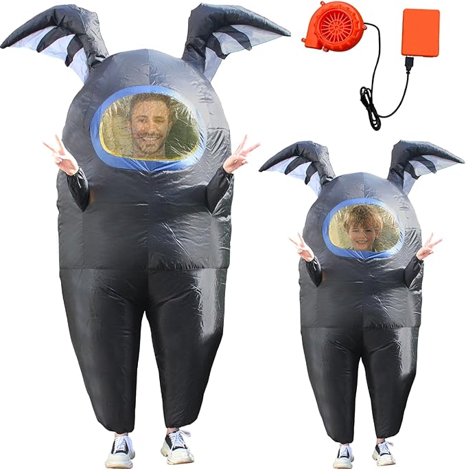 Astronaut costume inflatable costume Funny Halloween Spacesuit Party School Masquerade Game Fans with Bat Wings