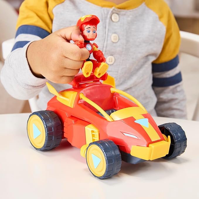 Marvel Iron Man and his Awesome Friends 2-in-1 Mech Suit & Vehicle, Action Figure & Toy Vehicle Set, 3-Inch-Scale Super Hero Toys, Ages 3+