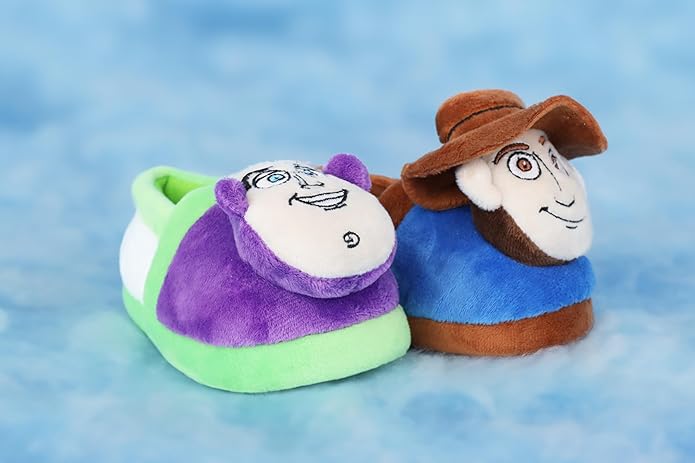 Toy Story Slippers - Disney Boys Buzz Lightyear and Woody kids home shoe