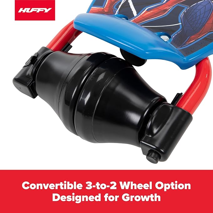 Huffy Disney and Marvel Toddler Kids 3-Wheel Scooters, Multiple Color Options, Ages 3+ Years Old, Durable Steel Frame, Portable, Girls/Boys, Non-Slip Deck, Character Graphics