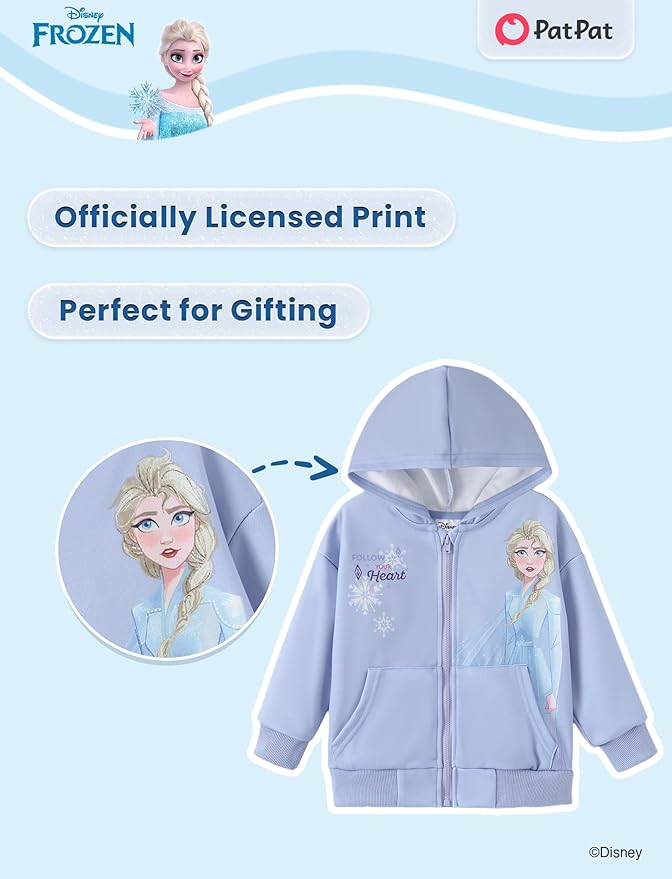Disney Frozen Stitch Princess Minnie Mickey Spiderman Girls/Boys Zip Up Hoodie Fall Zipper Sweatshirt Jacket Toddler-Big Kid