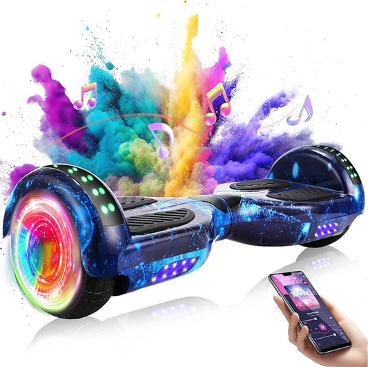 Self Balancing Scooters with Bluetooth & Corlorful LED Lights, Gifts for Kids & Adults & Girls & Boys, for All Ages