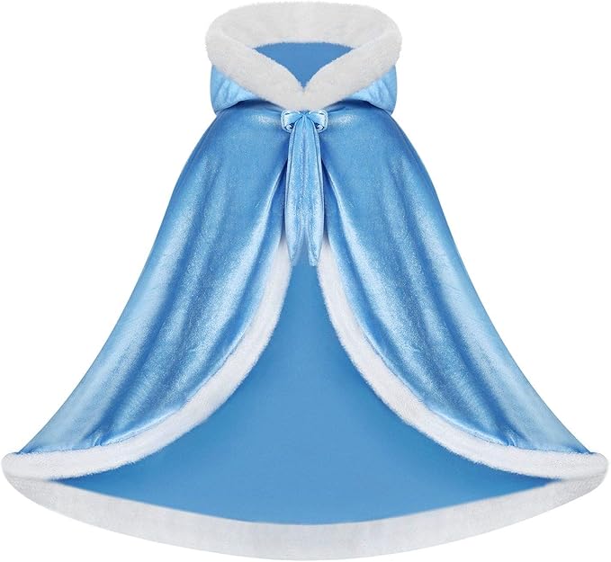 Girls Dress Up Hodded Cape Toddler Costume for Princess Cloaks