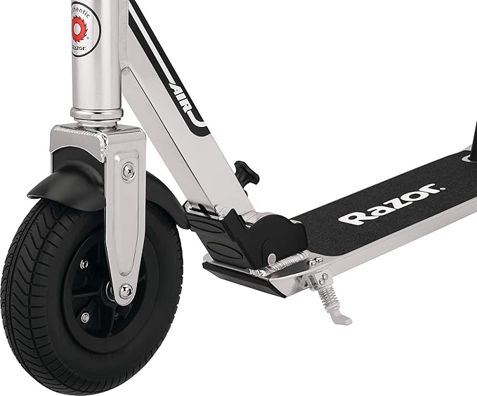 Razor A5 Air Kick Scooter for Kids Ages 8+ - Extra-Long Deck, 8" Pneumatic Rubber Wheels, Foldable, Anti-Rattle Handlebars, for Riders up to 220 lbs