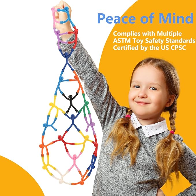 48Pcs Magnetic Toys, Magnet Men for Travel Toys, Fridge Magnets Funny, Cute Magnets for Kids and Adults, Magnetic People Colorful Mini Toys for Whiteboard, Refrigerator, Desk Decoration