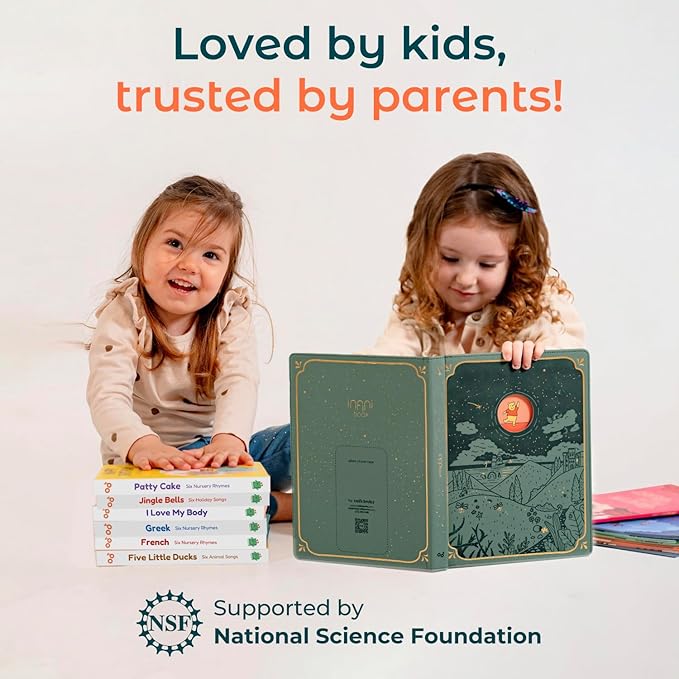 Calis Books The Wheels on The Bus Book - Rechargeable Musical Book, Headphone Jack, Books for 1 Year Old, Musical Book for Toddlers 1-3, Musical Toy Toddlers