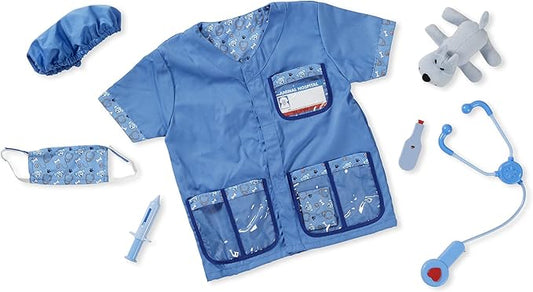 Melissa & Doug Veterinarian Role Play Costume Dress-Up Set (9 pcs)