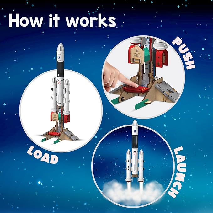 Smartivity Rocket Launcher Kit for Kids 6-14 Years Old | Build Your Own Rocket and Launcher | Birthday Gifts for Boys & Girls | DIY STEM Science Toy for Kids 6,7,8,9,10,11,12,13,14 Years