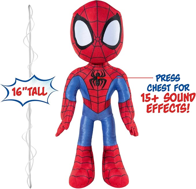 Marvel Spidey and His Amazing Friends My Friend Spidey Feature Plush - 16-Inch Talking Plush with 16 Unique Phrases