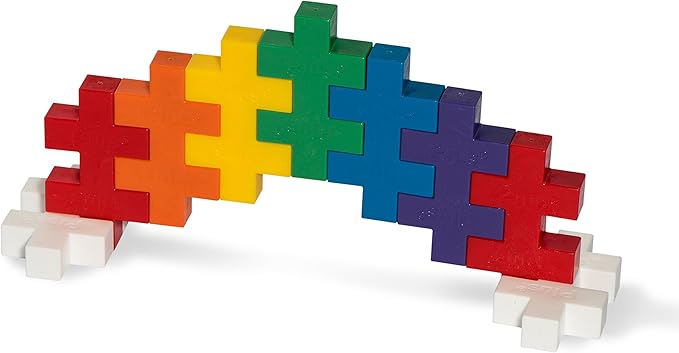 PLUS PLUS Big - 15 Piece Basic Mix - Construction Building Stem/Steam Toy, Interlocking Large Puzzle Blocks for Toddlers and Preschool