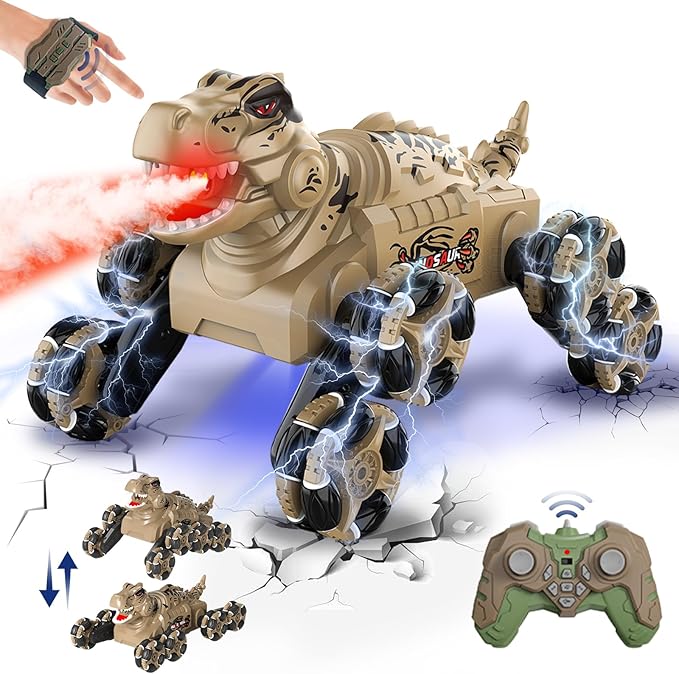 8WD Gesture Sensing Rc Stunt Car, 2.4 Ghz Remote Control Car with Light&Music&Spray for Kid 6-10 11 12 Year Old, Hand Controlled RC Stunt Vehicle, Birthday Gifts for Boys Girls